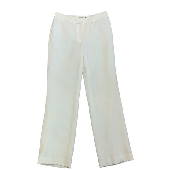𝅺LIZ Claiborne cream Audra trouser pants Sz 6 - Picture 1 of 11